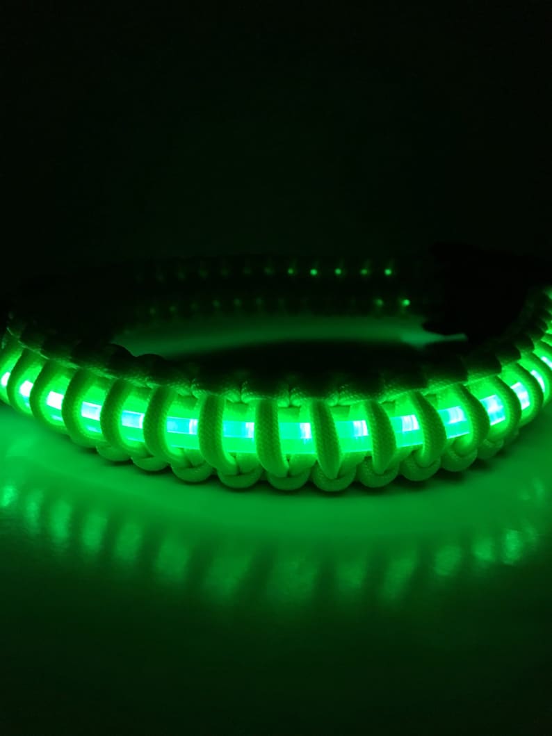 Green Light up Dog Collar 70 Hour Life per Battery/battery Included Etsy