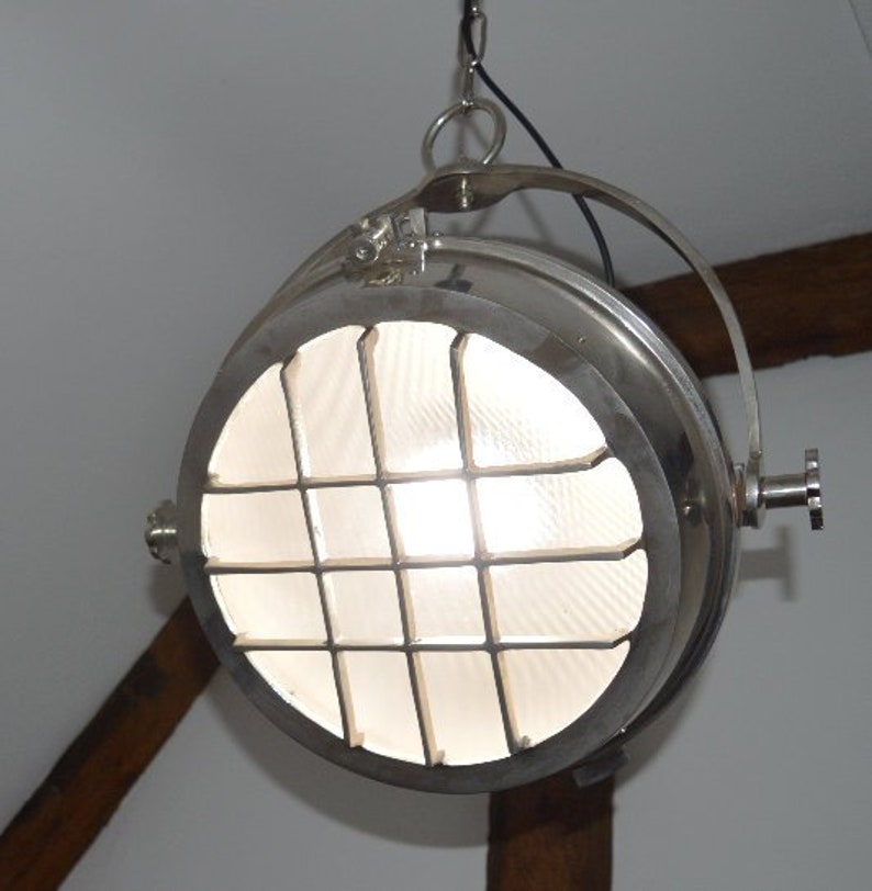 Large Cast Steel Nautical Pendant Ceiling Light Etsy