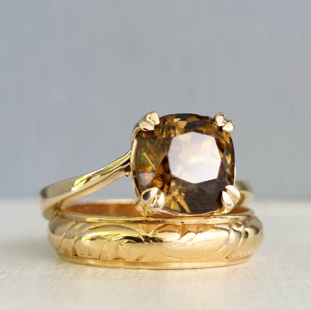 Natural Australian Zircon 9ct Gold Ring Etsy Australia