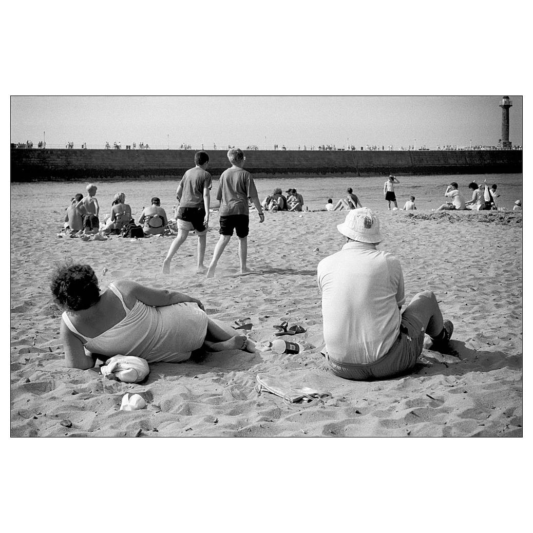 Seaside print black and white photography 6x4 photo beach people street photography whitby retro photo art noir silver gelatin