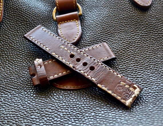 military leather watch strap