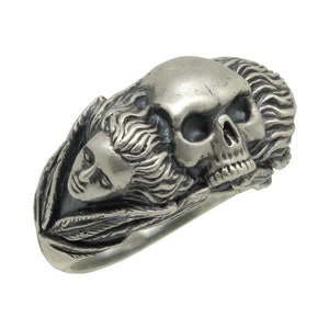Custom Made Skull Ring, Memento Mori Ring, Women’s Skull  Ring,  Women Skull, Angel Skull Ring, Women Skull Jewelry