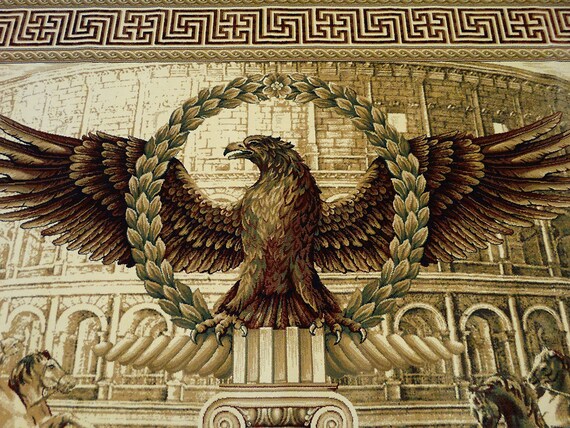 Roman Empire Spqr Eagle Area Rug Flag Ring Rome Legion Army Banner Coin