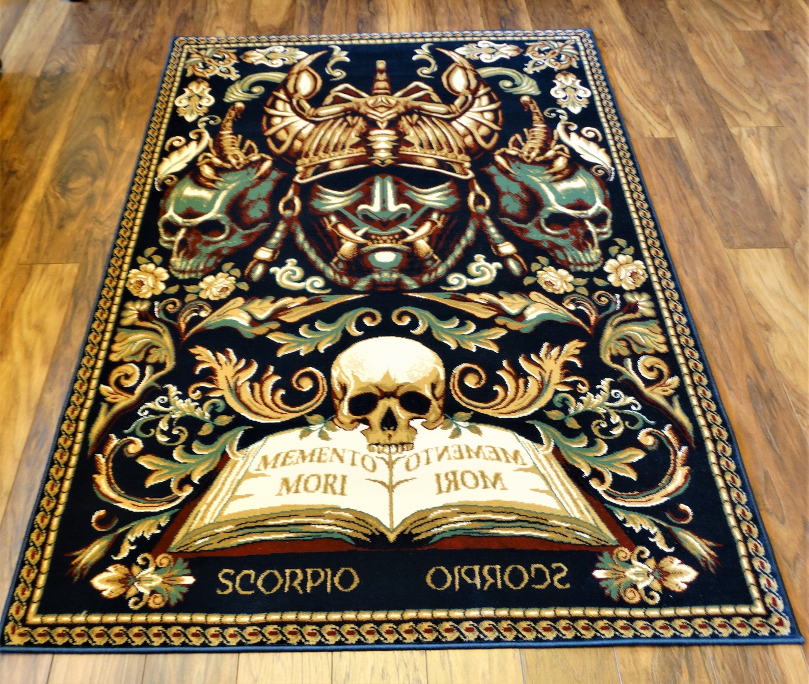Memento Mori Scorpio Zodiac Skull Horoscope Area Rug, Carpet Apron,home ...