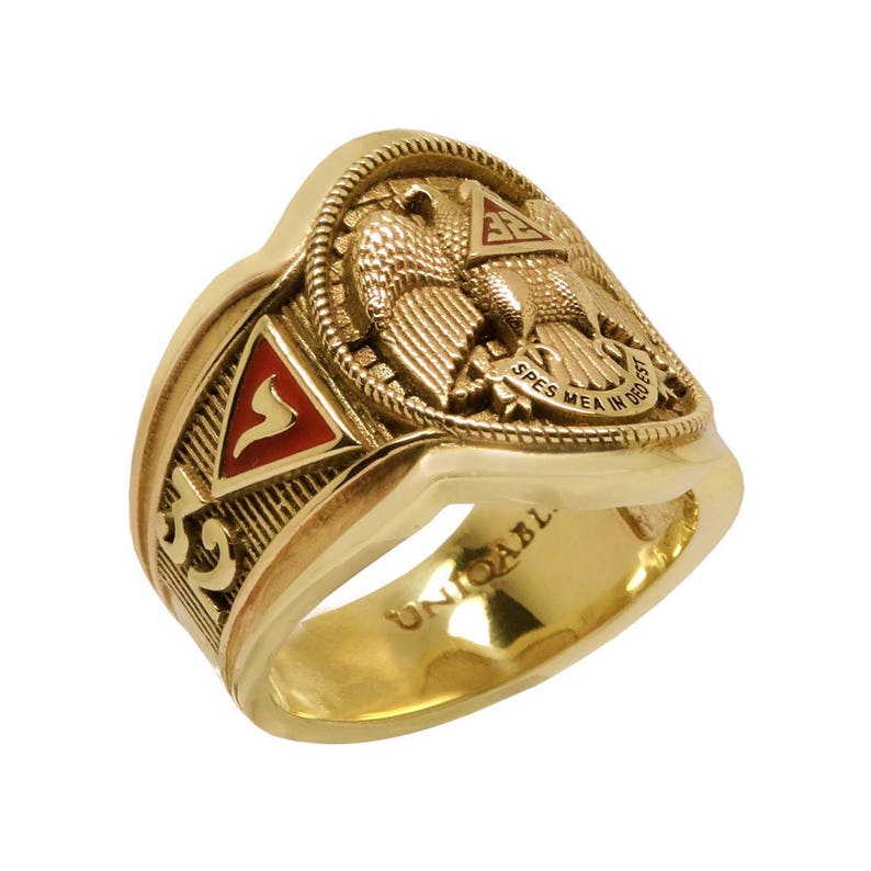 Scottish Rite 32 Degree Solid Gold 14K Masonic Freemason - Etsy