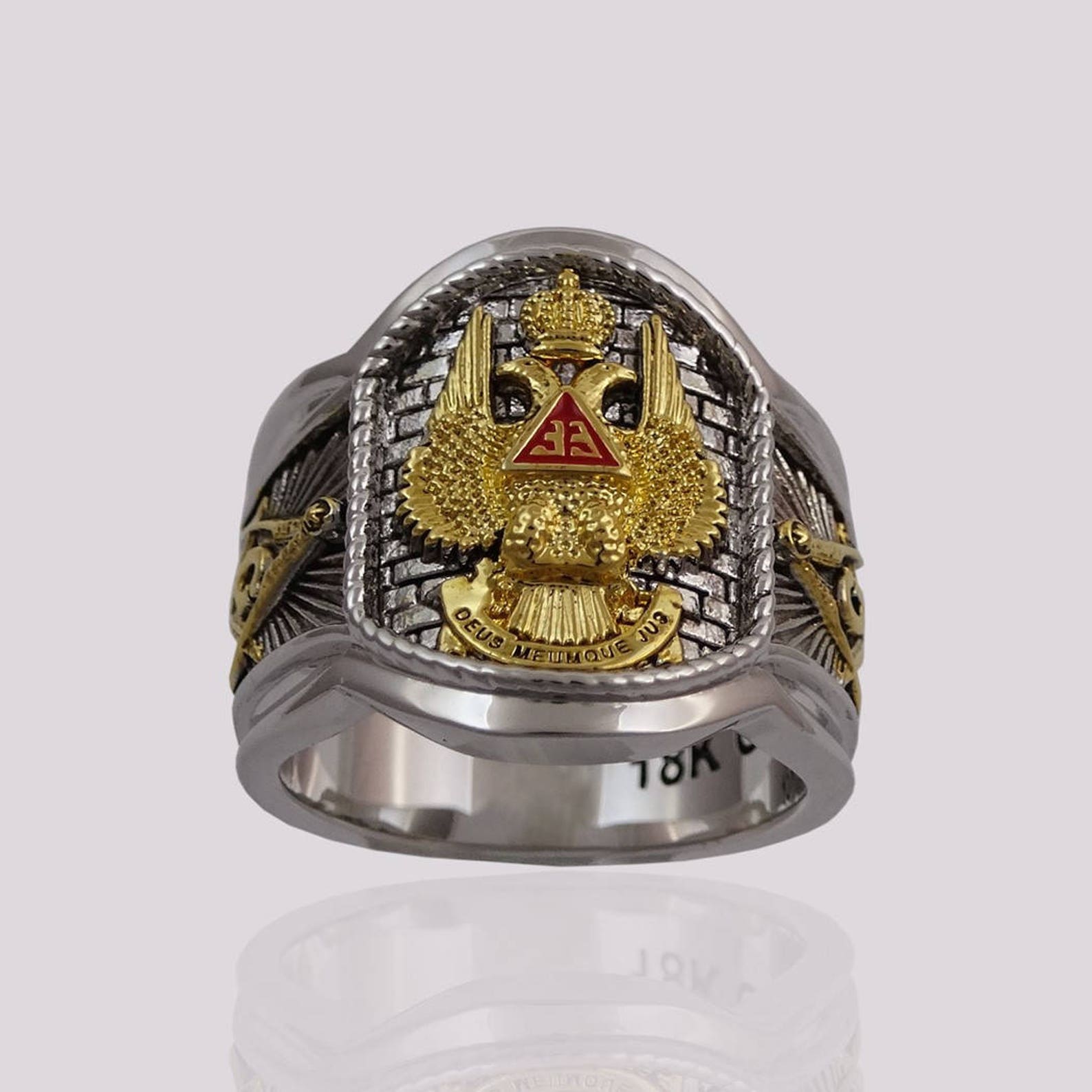 Custom made Scottish Rite 33 Degree Master Mason Masonic Ring | Etsy