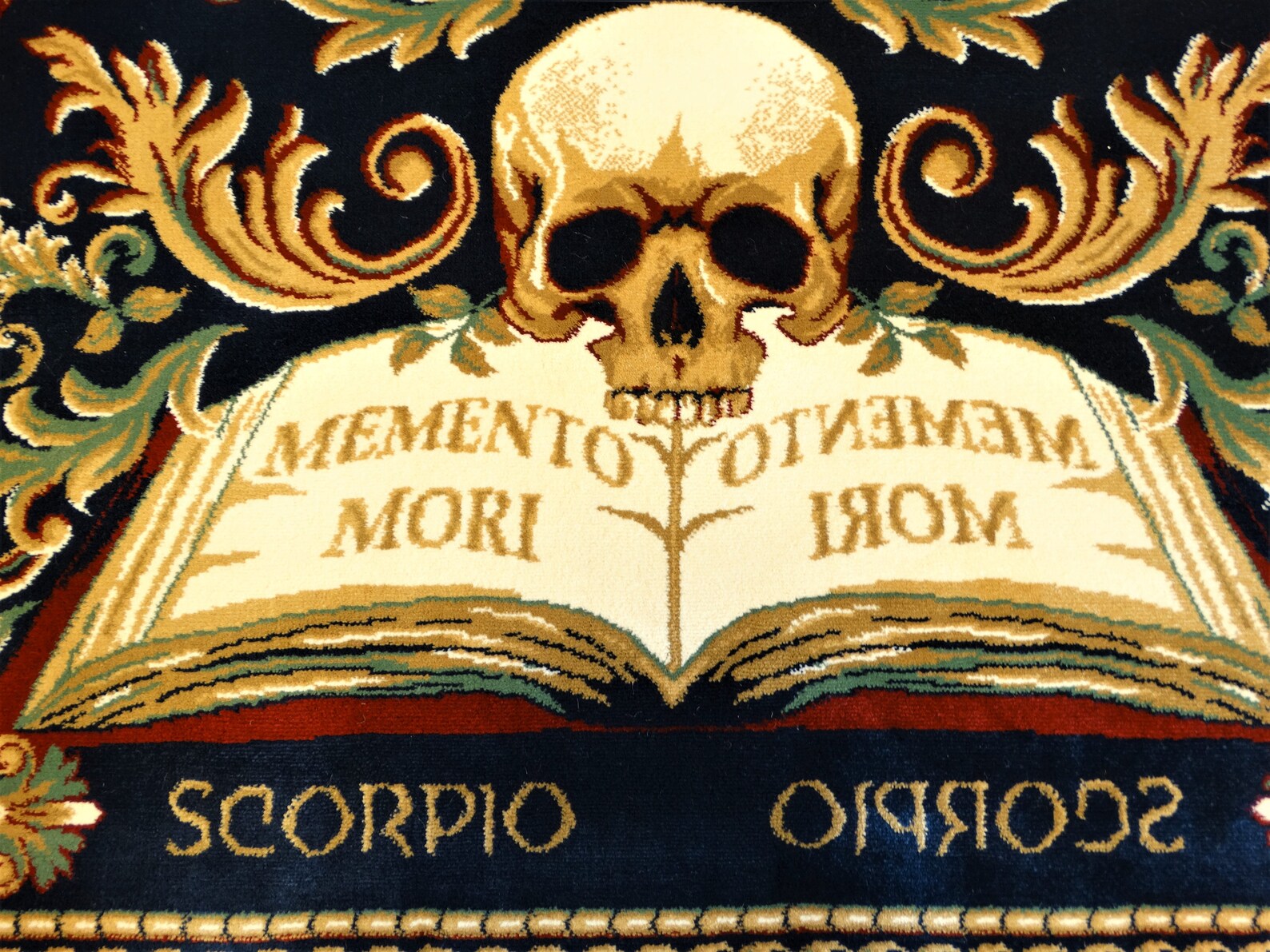 Memento Mori Scorpio Zodiac Skull Horoscope Area Rug, Carpet Apron,home ...