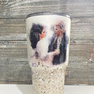 Jareth The Goblin King and Sarah - Labyrinth - 30 0z. 20 oz. 25 oz. 12 oz. Sparkly Watercolor Artwork Double Walled Stainless Steel Tumbler