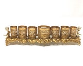 Vintage Estate Filigree SF Cherub Gold Tone Lipsticks And Bobby Pins Holder