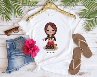 Scorpio Belly Dancer - Zodiac Shirt - Ladies Fitted Shirt or Tank Top