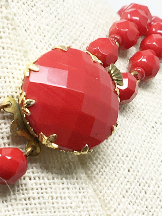 Vintage West Germany Gorgeous Lipstick Red Neckla… - image 4