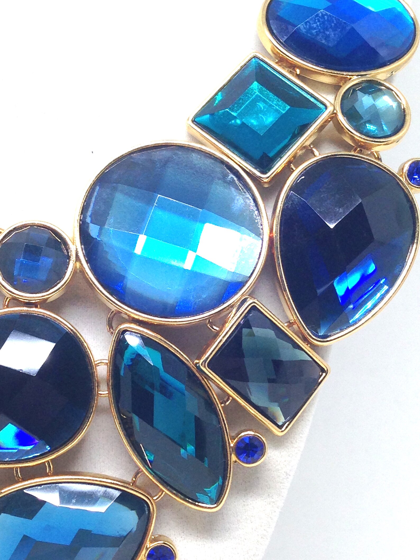 Joan Rivers classic Collection Blue Geometric Necklace Etsy