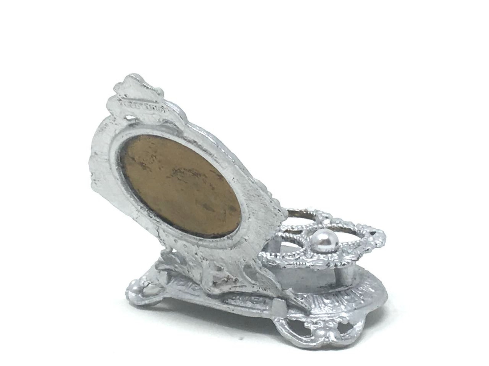 Vintage Lipstick Holder Celeste Signed Faux Pearl Silver Tone Etsy