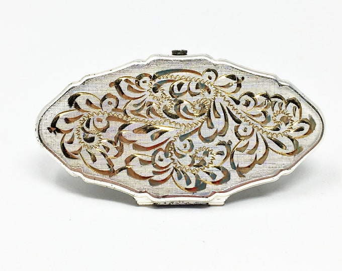 Vintage Stratton Lipstick Holder Mirror Gold & Silver Tone Etsy