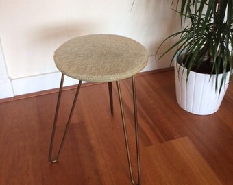 Mid century hairpin kruk / vintage / retro / hairpin poten / harig / messing