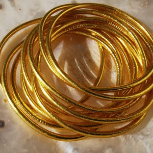 Jonc bouddhiste Kumlai Gold Classic Authentique Fin lot de 9