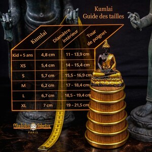 Jonc bouddhiste Kumlai Gold Classic Authentique image 17
