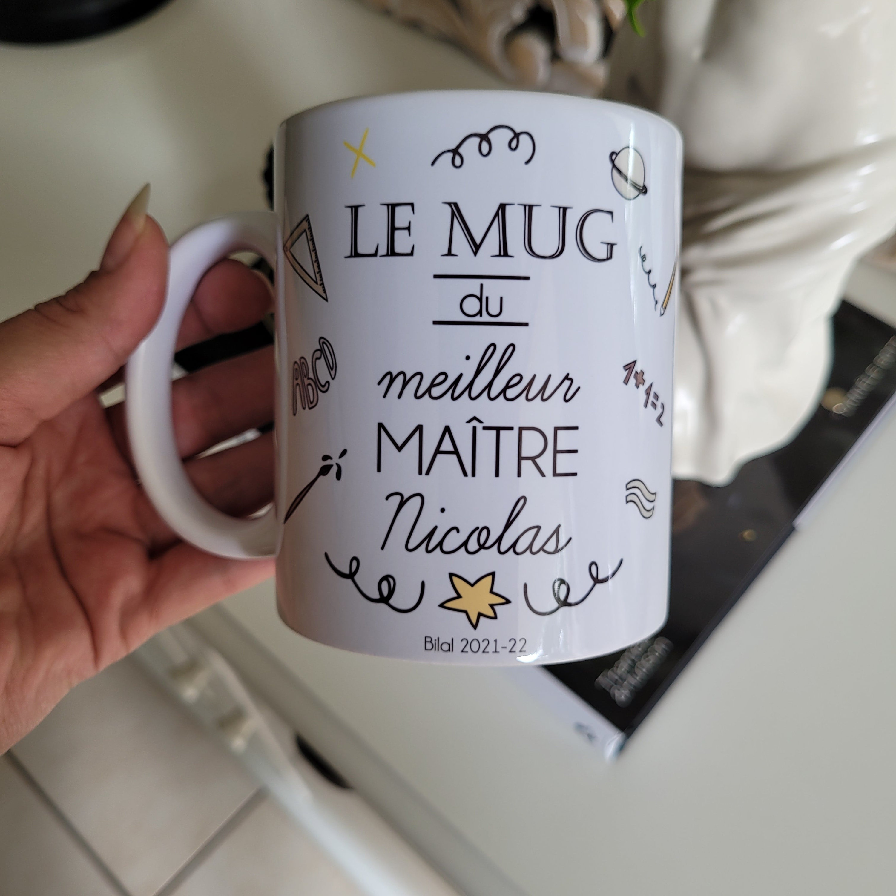 Mug Élue meilleure coach du monde,idée cadeau entraineuse