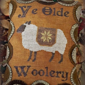 Ye Olde Woolery Primitive Cross Stitch Chart PDF EPattern