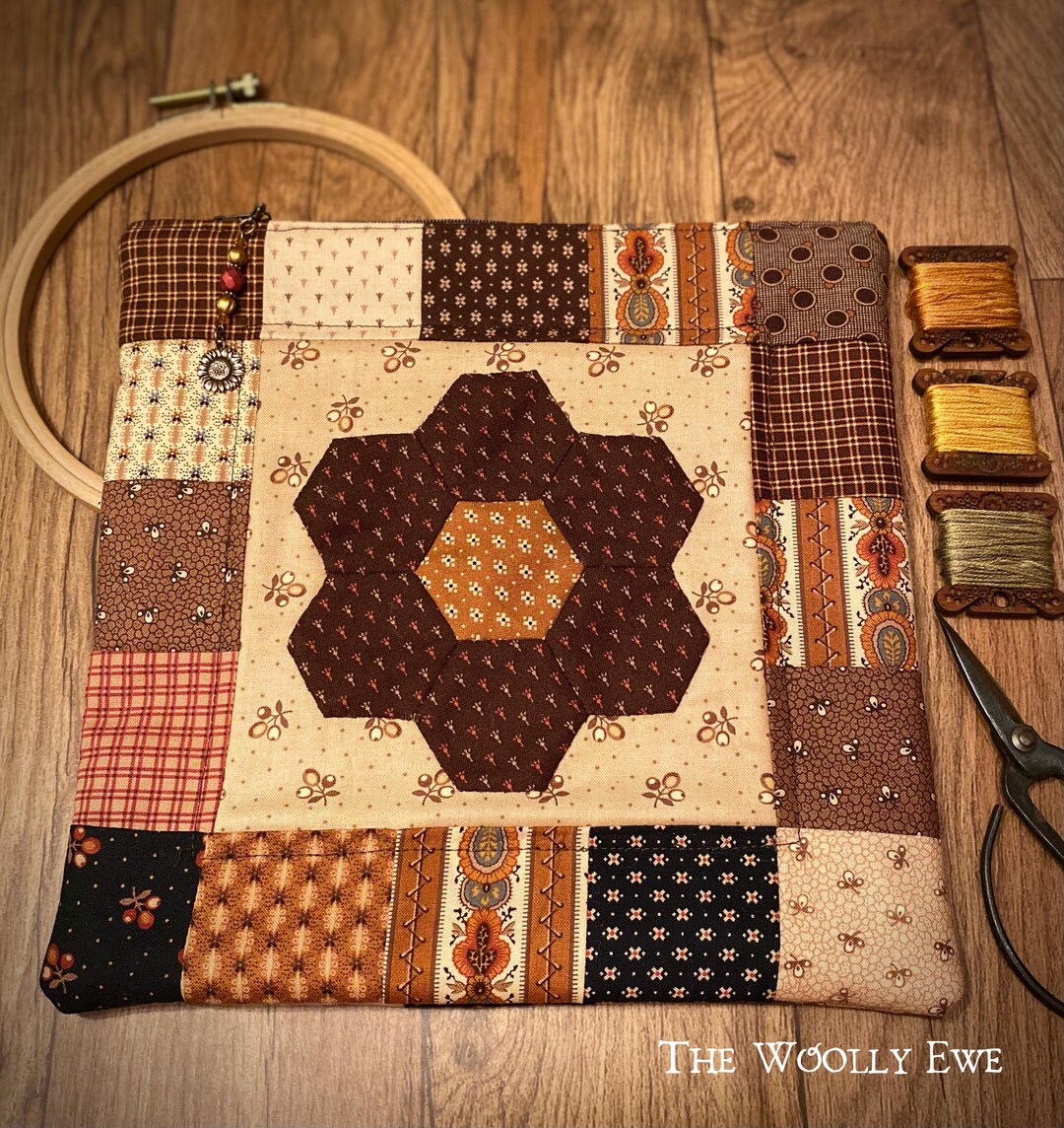 Grandma's Garden Patchwork Project Bag - Etsy