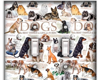 Man’s Best Friend Decorative Light Switch Plate Cover | Dog Lover Wall Decor for Home Bedroom Living Room Gift Art Home Decor Accent Style
