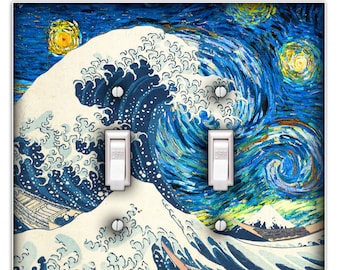 Great Wave of Kanagawa Decorative Light Switch Plate Cover Wall Plate - Home Decor, Wall Decor