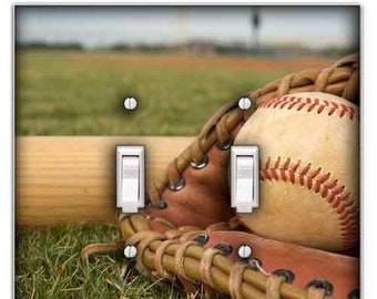 Cubierta decorativa para interruptor de luz de béisbol: cubiertas decorativas para placas de interruptor, decoración del hogar