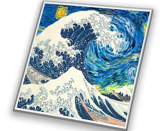 Great Wave of Kanagawa Decorative Ceramic Tile Coaster