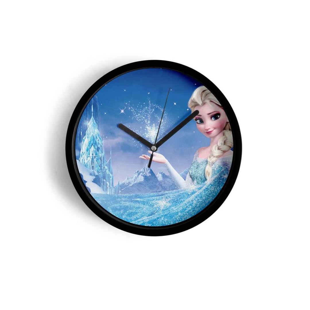 Elsa Frozen Wall Clock | Ice Princess Decor | Winter Fantasy Wall Art ...
