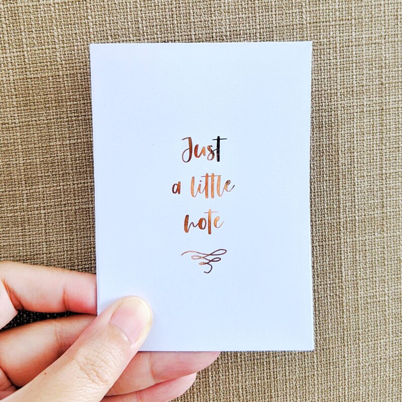 Mini Gift Cards Real Foil Mini Gift Cards Set of 4 Simple Etsy Australia