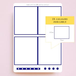 Colour Planner Box Stickers, Journaling, Functional Stickers, 23 Colours