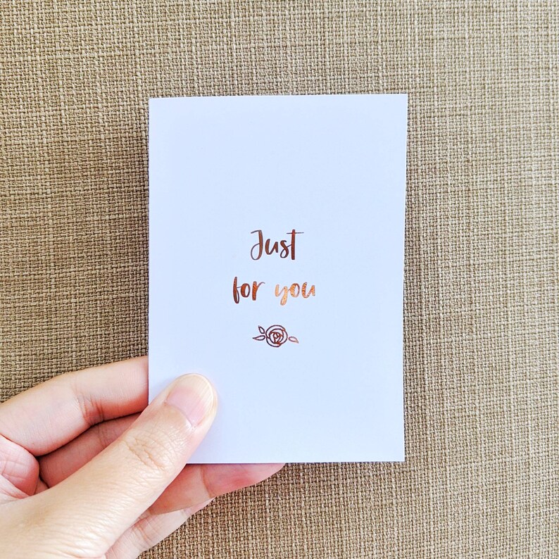 Mini Gift Cards Real Foil Mini Gift Cards Set of 4 Simple Etsy Australia