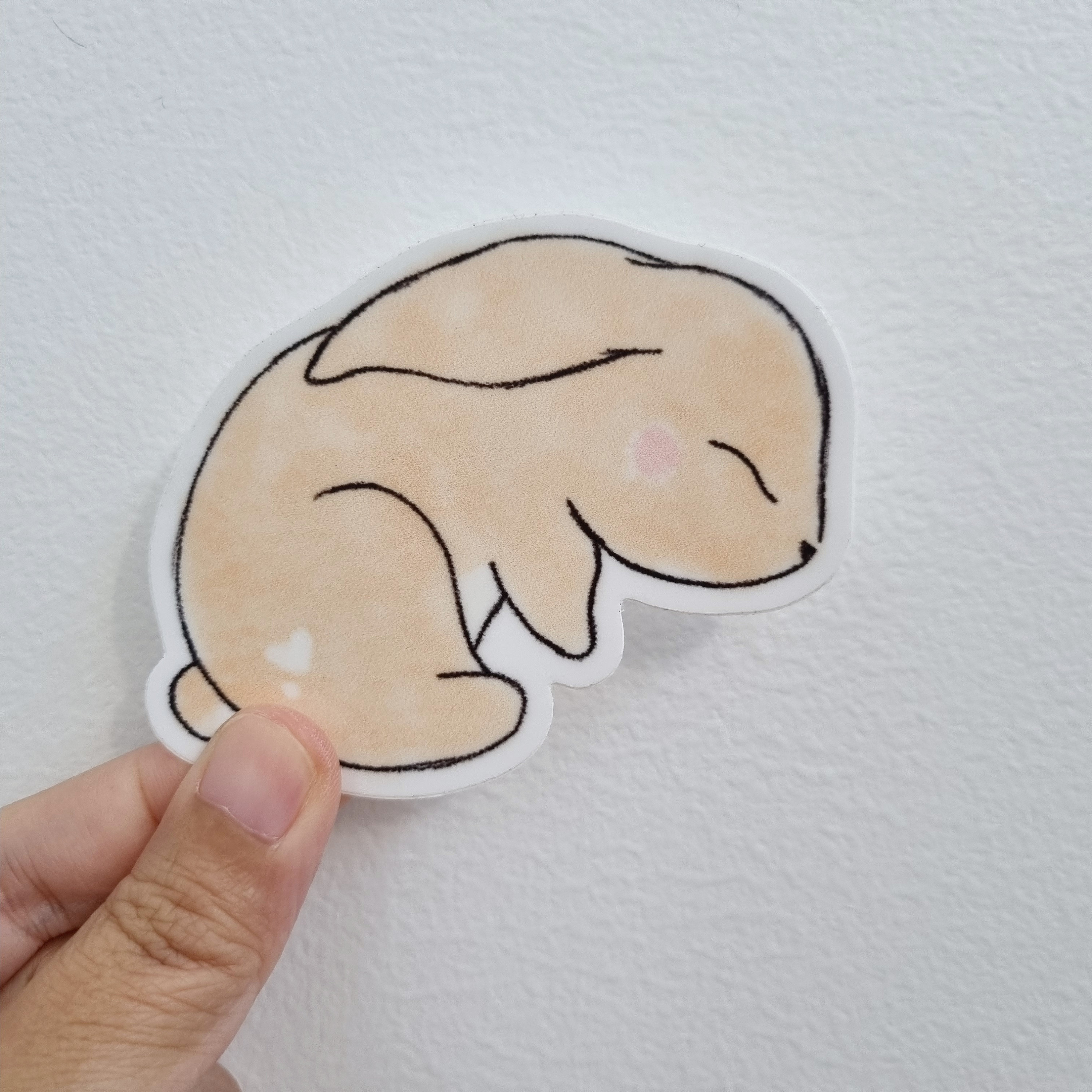 Die Cut Rabbit Vinyl Sticker, Cute Laptop Sticker, Water Bottle VSCO ...
