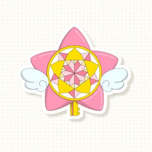 Magical Girl Sticker Sheet, Magical Girl Key, Magical Girl Wand, Mahou Shoujo Sticker,  Anime Sticker, Kawaii Magic Item Bujo Sticker