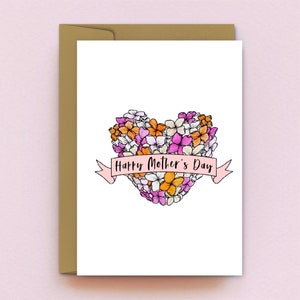 Mother's Day Card | Happy Mother's Day Heart Bouquet | Lovely Card for Mom | Add Personalised Message