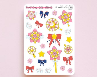 Magical Girl Items Sticker Sheet