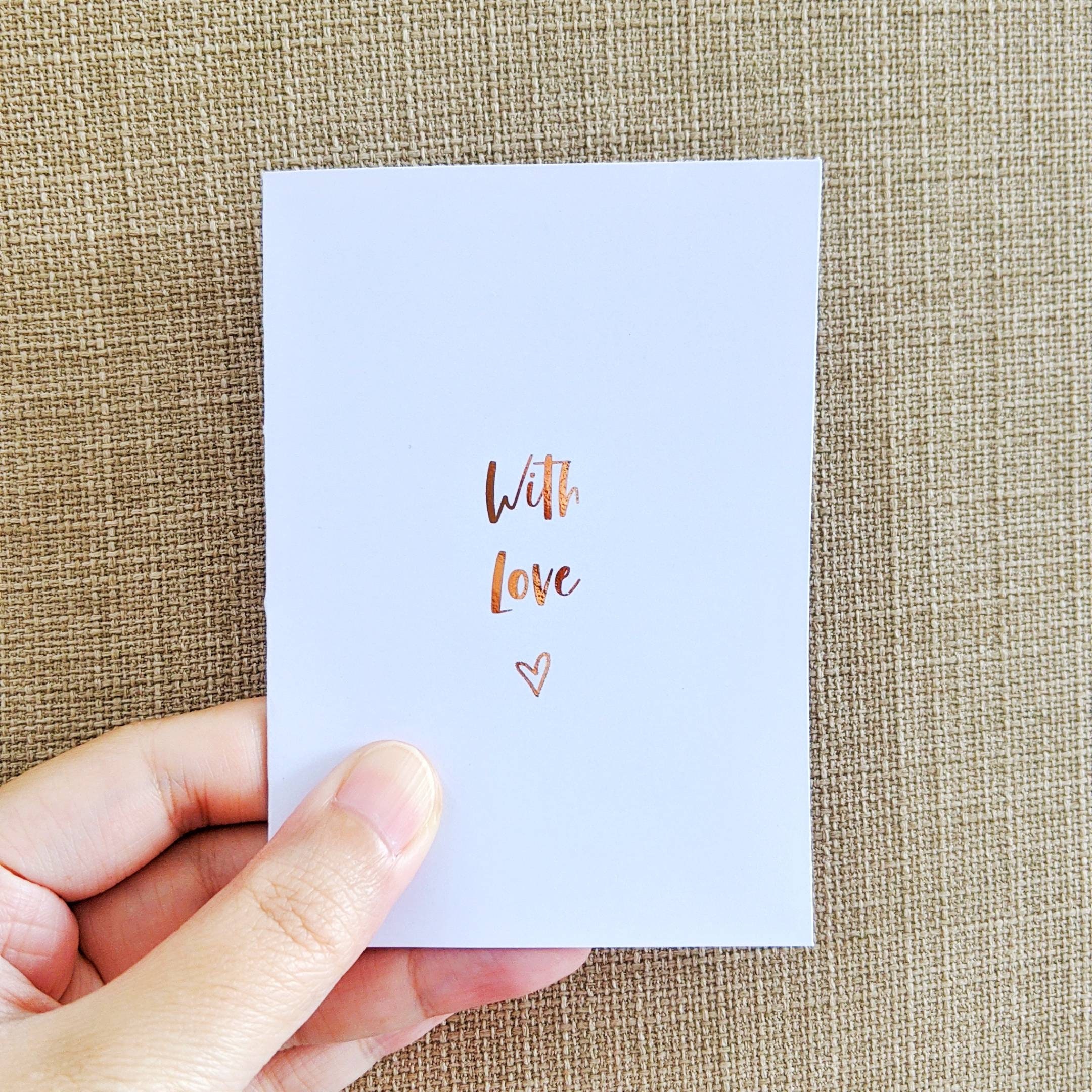 Mini Gift Cards Real Foil Mini Gift Cards Set of 4 Simple Etsy