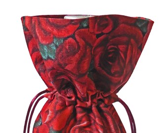 Wine Bottle Gift Bag Red Roses