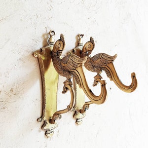 Small Wall Hooks Brass Hook Decorative Hooks Wall Hook Antique Bronze Black  Retro Coat Hangers Rack Hooks Lynns Hardware Versatile Hooks 