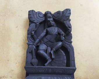 Wood Sculpture Of Hindu Deity Lord Vishnu, Protector Of The World, Height 29 cm x Width 18 cm, Religious Home Decor, Supreme Being, Hinduism