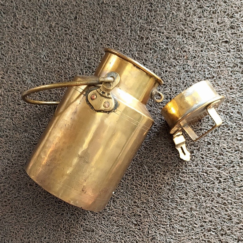 Vintage Old Fashioned Brass Milk Pail Ht 27 Cm X Dia 14 Cm Etsy