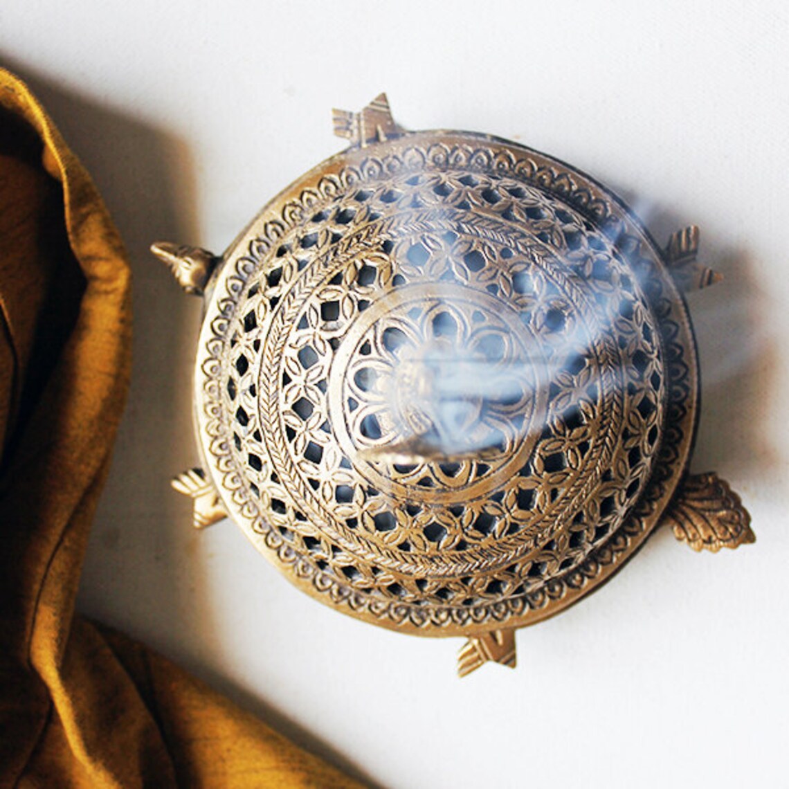 Brass Incense Holder Indian Incense Burner Jaali Dhoop Box Etsy Australia