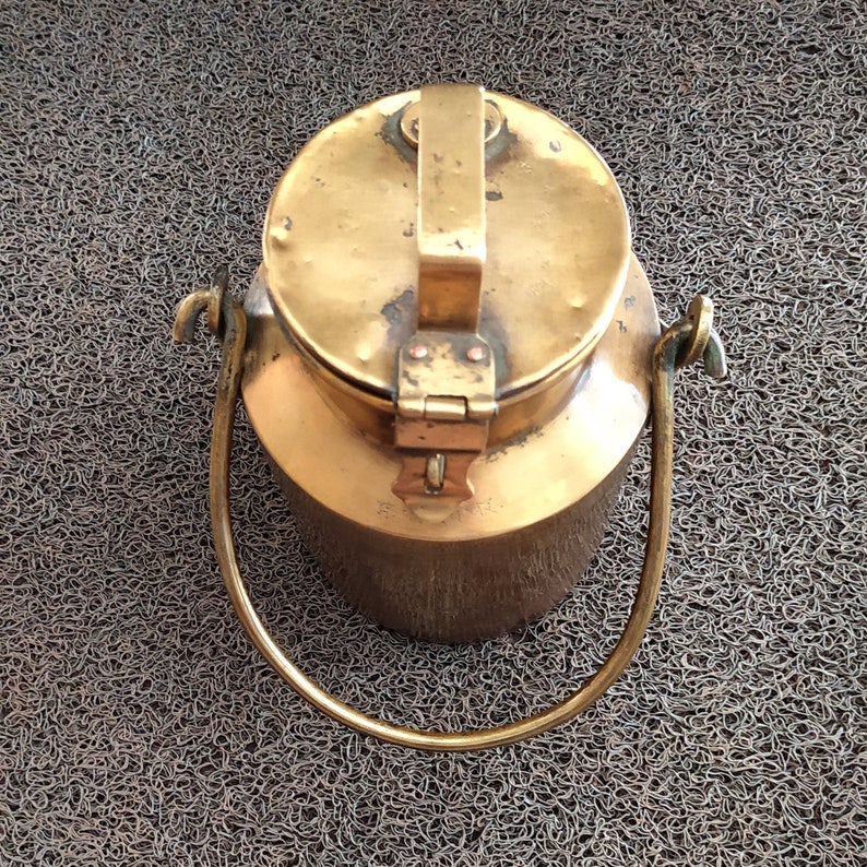 Vintage Old Fashioned Brass Milk Pail Ht 27 Cm X Dia 14 Cm Etsy