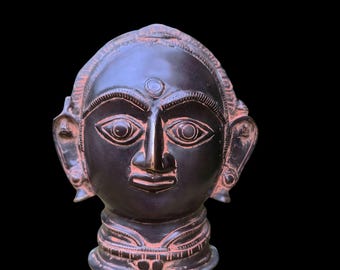 Brass Gauri Bust – Vintage Indian Goddess Sculpture