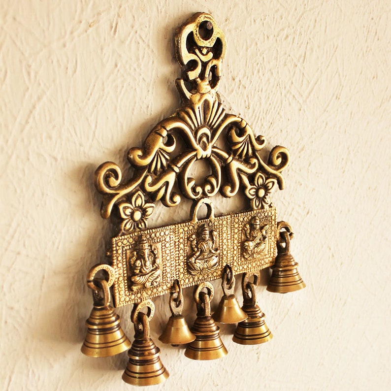 Wall Hanging of Hindu Gods Ganesha Lakshmi & Saraswati With 7 Etsy