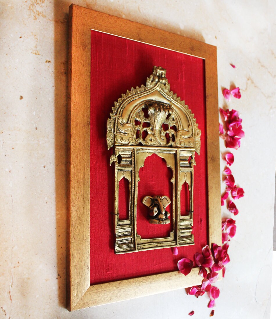 Vintage Brass Temple Frame Prabhavali With the Mythical Yali Etsy