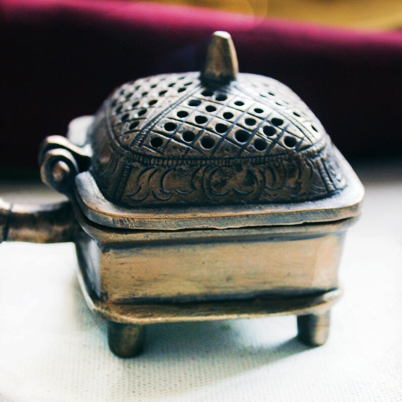 Vintage Brass Incense Burner Incense Holder With Handle Etsy