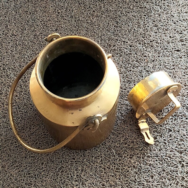 Vintage Old Fashioned Brass Milk Pail Ht 27 Cm X Dia 14 Cm Etsy