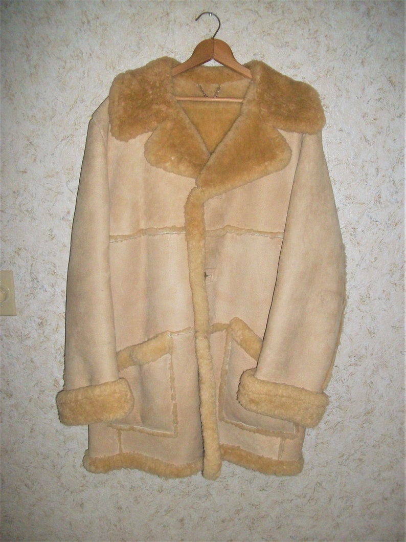 70s LAKELAND Shearling Coat Sheepskin Coat Marlboro Man Thick Etsy
