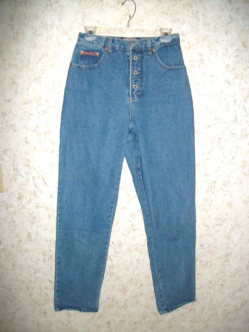 Rare 90s Button Fly High Waist Breaker Jeans 1990s Mom Jeans Etsy